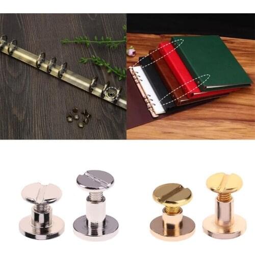 20pcs Copper Book Nails Rivets Leather Craft Belt Wallet Solid Brass Rebites Screws Luggage Home Furnishing Textiles Hardware