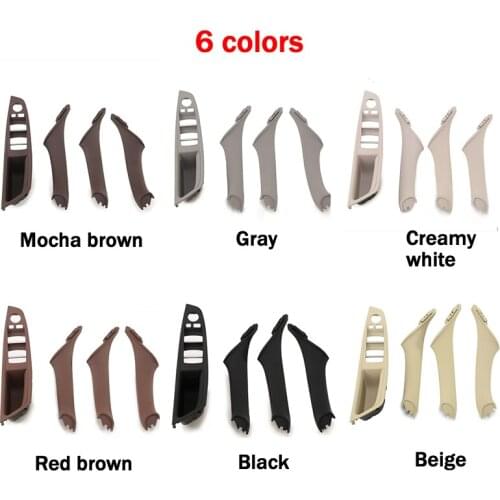 4PCS Interior Door Handles for BMW F10 F11 F18 520i 525i 5-Series Control Switch Panel Trim Bezel Frame Front Left Rear Right