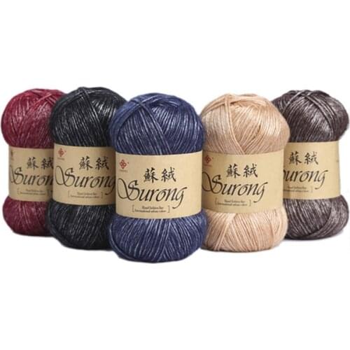 5pcs/500g Silk Cotton Knitting Yarn Crochet Needlework Thick Wool Eco-friendly Thread Yarn For Hand Knitting Scarf Sweater