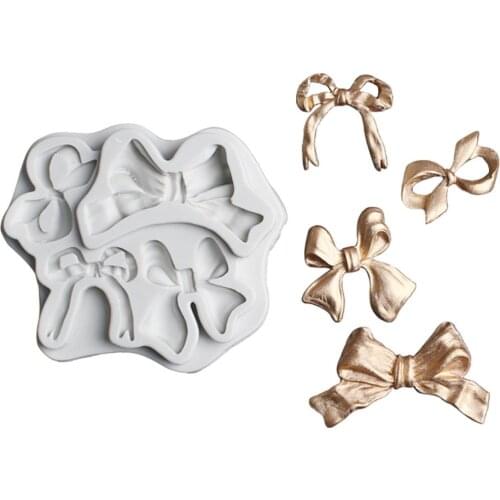 Big Bow Silicone Mould Fondant Cake Decorating Tools Silicone Molds Sugarcrafts Chocolate Baking Tools For Cakes Gumpaste Form
