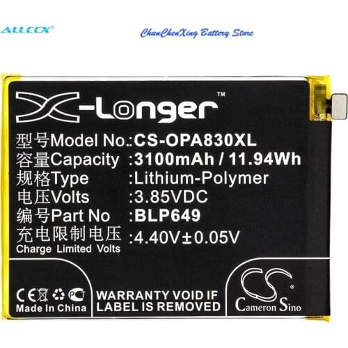 Cameron Sino Oppo A83 Phone Batteries China