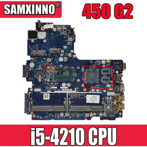 For HP 450 G2 Laptop Motherboard ZPL40/ZPL50/ZPL70 LA-B181P 768058-601 With SR1EF i5-4210 CPU MB 100% Tested Fast Ship