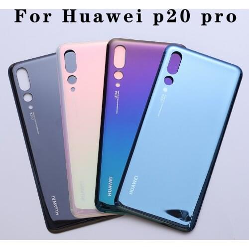 Huawei P20 Pro Back Glass Battery Cover Rear Door Housing Case Panel F Back Glass Cover With Camera Lens
