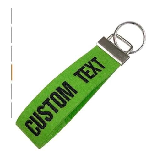 Custom Personalised Keyring for Car Biker, Embroidery Text Personality Keychain Tag with Military Key Ring, keyring as gift