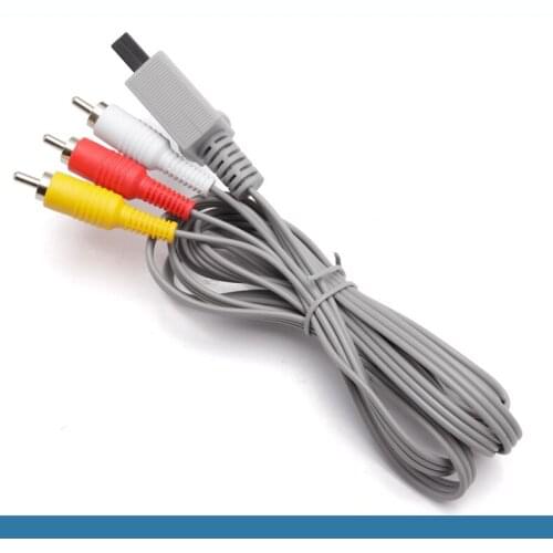 3 RCA Cable for Nintend Wii Controller Audio Video AV Line Composite 480p Gold-plated 3RCA for Wii Console Cable Cord 100PCS/LOT