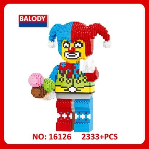 Balody 16126 Small Particle Building Blocks Happy Clown Comedian Micro Mini 3D Blocks 2333pcs Toys For Kids