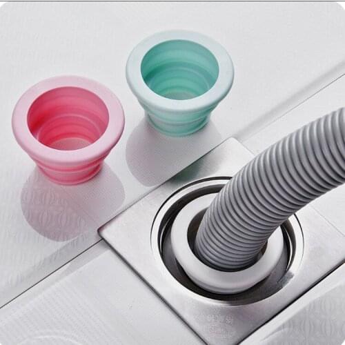 Kitchen sewer sealing ring pipe anti odor sealing plug washing machine drainage pipe floor drain seal