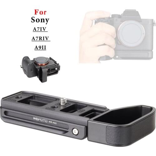 WEPOTO ILCE-9M2 7RM4 a7R IV a9 II Metal Quick Release Base Bracket Hand Grip Compatible with Sony 9M2 a9II a7RIV 7RM4 WR-A92