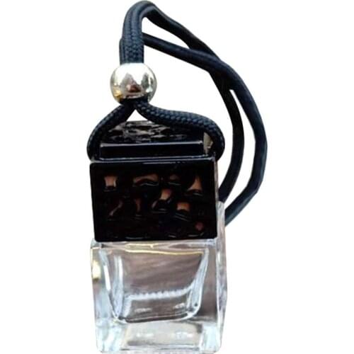 Stylish Perfume Essential Oil Empty Glass Bottle Pendant Car Hanging Ornament