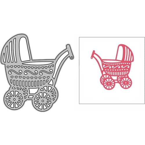 New DIY Lovely Baby Cart Craft Embossing Mold 2021 Metal Cutting Dies for Card Making Album and Scrapbooking Decorative No Stamp