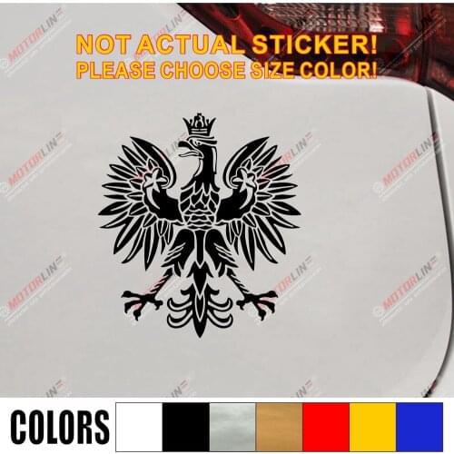 Coat of arms of Poland Eagle Decal Sticker Polski Polska Car Vinyl pick size color die cut no background