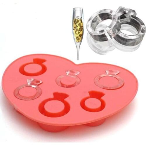 Ice Tray Diamond Love Ring Ice Cube Style Freeze Ice Cream Maker Mould Special Tool For Hot Summer SN3331
