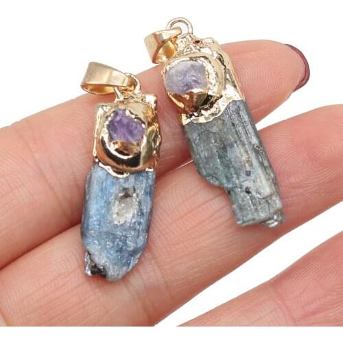 Natural Stone Charms Pendant 1pcs For DIY Necklace Jewelry Finding Making Accessories