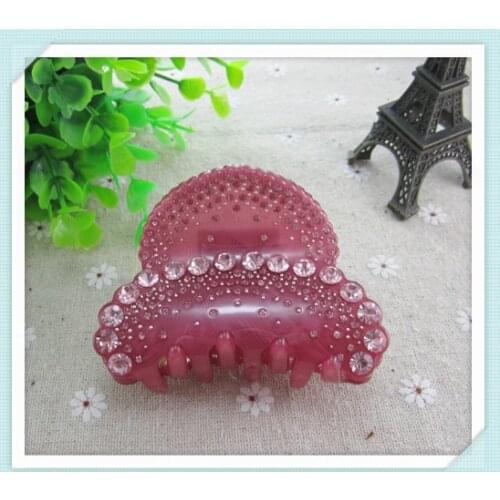 Semicircular Full Rhinestone 7.5cm Medium-Sized Hair Claw For Women Hair Grips Crystal Hair Accessories