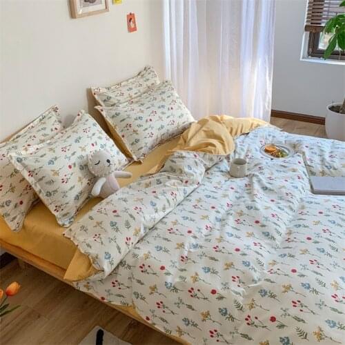 Floral Pattern Bedding Sets Bedclothes Fashion Bed Cover Sets Bed Sheet Linens Pillowcase Singe/Twin/Queen/King Size Duvet Cover