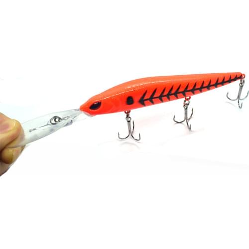 Walleye Fishing Lure 11cm/16g Mean Eye Deep-Running Minnow Bait Hard Fishing Baits Stick Baits Wobbler Jerkbait