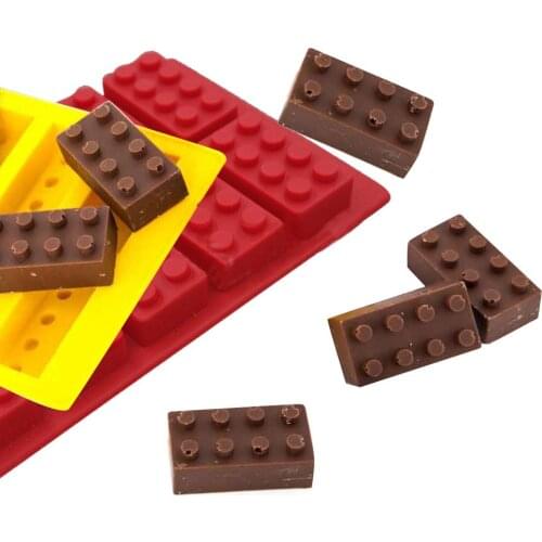 Rectangular Blocks Ice Cube Tray Mould Silicone Chocolate Mold Cake Jelly Aroma Mould For Lego