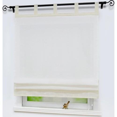 Roman Tulle Curtain Window Valance Panel Drape Tab Tape for the Kitchen Cabinet