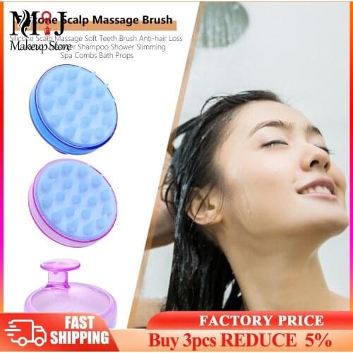 Silicone Head Body Scalp Massage Brush Shampoo Hair Washing Comb Shower Brush Bath Spa Slimming Massage