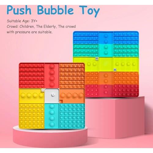 Silicone Big Size Square Chessboard Push Bubble Simpl Dimmer Antistress Toys For Children Sensory Game Anti-Stress Toy Kids Gift