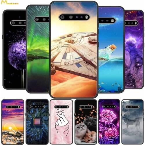 Silicone Case For LG V60 ThinQ 5G Cases Carrier Soft TPU Back Phone Cover For LG V50 Thinq V 50 Bumper Protective Shell Coques