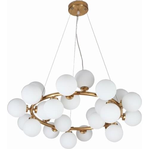 Modern Gold 25 32 45 46 Heads Magic Bean Glass Ball Pendant Lamp Dna Molecular hanging Light Dining Room Home G4 Kitchen Fixture