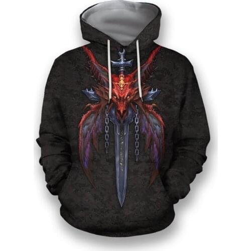 2021 Fashion Hoodie Dragon Blades 3D All Over Printed For Men/Women Sweatshirt Spring/Autumn Casual Pullover Zipper Streetwear