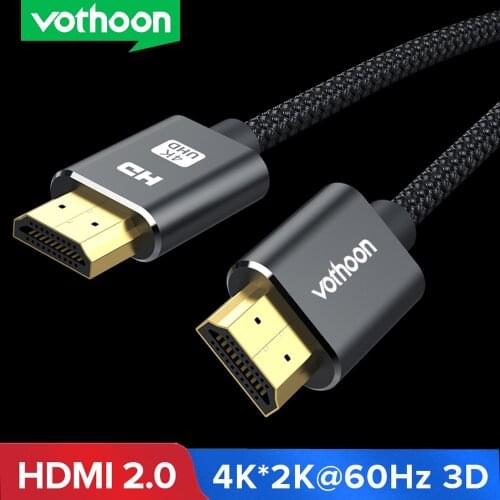 Vothoon 4K HDMI-compatible HDMI to HDMI 2.0 4K Cable for TV LCD Laptop Projector Computer PS4 TV 1m 2m 3m HDMI-compatible Cable
