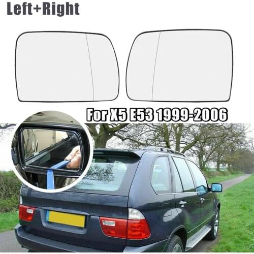 Wing Mirror Rearview Mirror Glass Heated For-BMW X5 E53 1999-2006