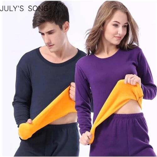 Winter Velvet Thick Thermal Underwear For Men WomanWinter Warm Layered Clothing Pajamas Set Thermal Set Male Long Johns Hot-Dry