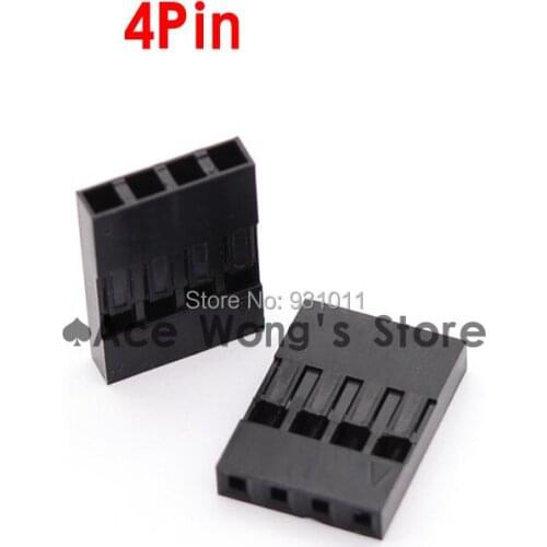 Free Shipping ! 100pcs/lot 4P Dupont Jumper Wire Cable Housing Female Pin Connector 2.54mm Pitch , whole sale
