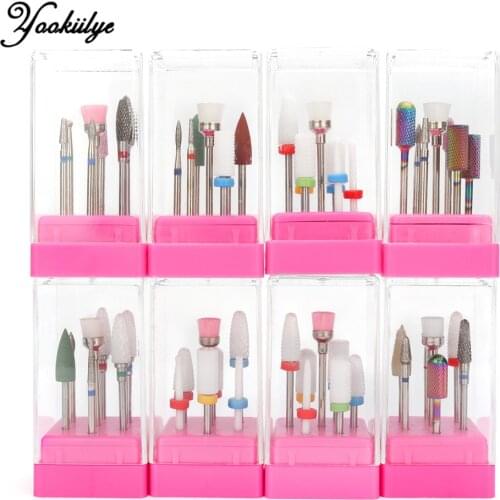 7 Pcs Nail Drill Bits for Electric Nail Drill Machine Unloading Polishing Pen Bits for Nail Polishing Grinding Machine Manicure