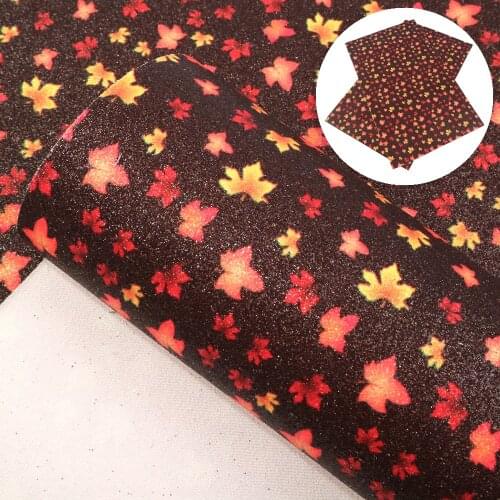 David accessories 20*33cm Flower Design Fine Glitter Faux Synthetic Leather Fabric DIY Bow Bag Material Home Decoration,1Yc7733