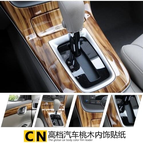 Automobile Interior Trim Carbon Fiber Car modeling label change color film peach Wood Grain Interior Interior Refitting