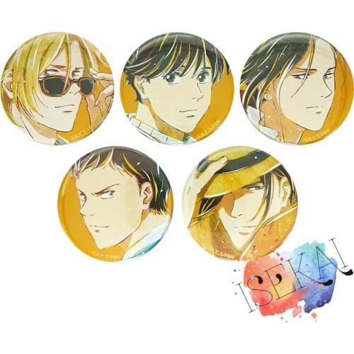 BANANA FISH Anime badge Ash Lynx Okumura Eiji Blanca Lee Yut-Lung Sing Soo-Ling Badge Brooch Pins