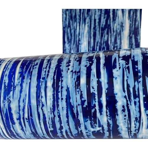 10" x 60" 0.50mm Wood Grain Blue and White Celluloid Sheet Musical Instrument Deco Sheet DIY Drum Wrap