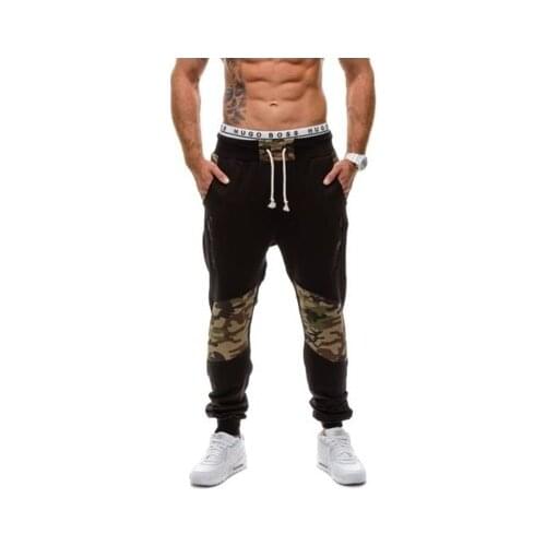 Free shipping 2017 new low rise military tight men pants camouflage stitching personality male plus size casual pants