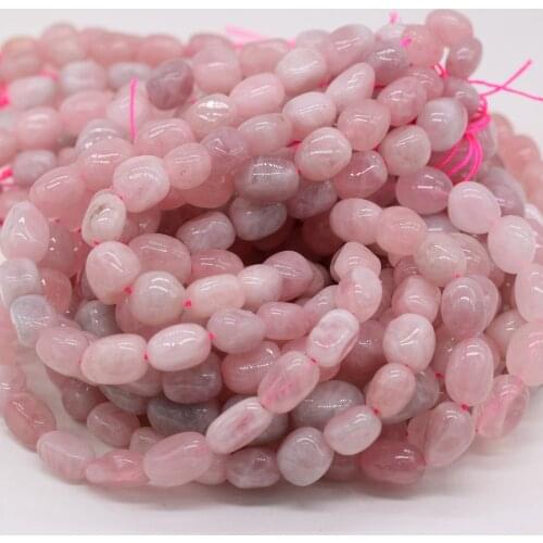Natural Stone Bead Irregular Madagascar Rose Quartz Loose Beads 10-12 MM For DIY Jewelry Making Necklace Bracelet Accessory