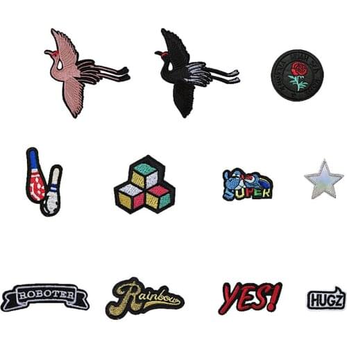 High quality cartoon patches hot melt adhesive applique embroidery patch DIY clothing accessory patch 1pcs sell C5836-C5853