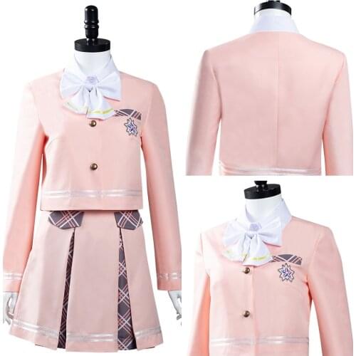 Aikatsu Planet Cosplay Costumes Seirei High School Uniform Coat+Skirt Outfits Halloween Carnival Suit