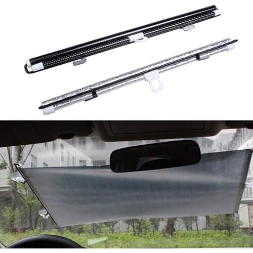 Retractable Car Front Windshield Sunshade Rear Window Sun Visor Car UV Protection Curtain For SUV Truck 40CM/50CM/58CMX125cm