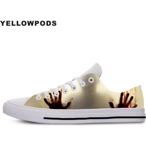 Mens Casual Shoes Hot/WoHip Hop Harajuku Halloween Walking Dead Unisex Man Non-leather Casual Lightweight Shoes Off White Men