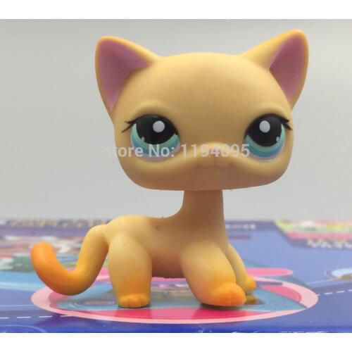 Lps cat pet shop toys kitty #339 Yellow Kitten Blue Eyes Cat Animal Toys