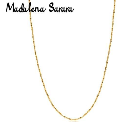 MADALENA SARARA Pure 18k Gold Chain Necklace Au750 Gold Gypsophila Flower Style Necklace 100% Quality Guarantee
