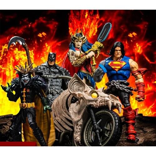 DC Universe DARK NIGHTS: DEATH METAL Wonder Woman Batman Robin King Superman Joints Movable Action Figure Model Toys Gifts