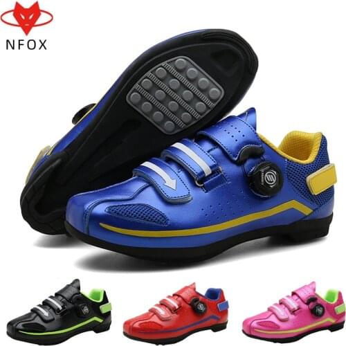 Mtb mountain bicycle men women mountainbike Synthetic Rubber Breathable Waterproof Lockless cycling shoes Red Black Blue Pink