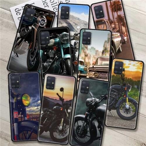 Soft Case for Samsung Galaxy A51 A71 A21s A31 A12 A41 A52 A11 M31 A02s A32 M51 Silicone Back Cover Shell Retro Car Motorcycle