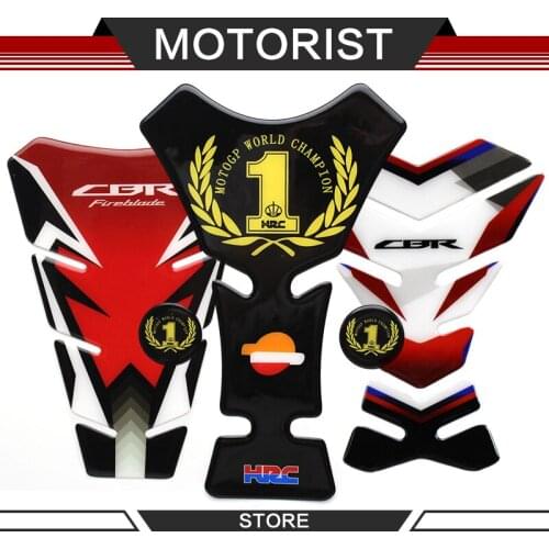 Motorcycle Sticker Gas Fuel Oil Tank Pad Protector Decal 3D Carbon Fiber decorative decals For HONDA CBR1000RR ALL HONDA