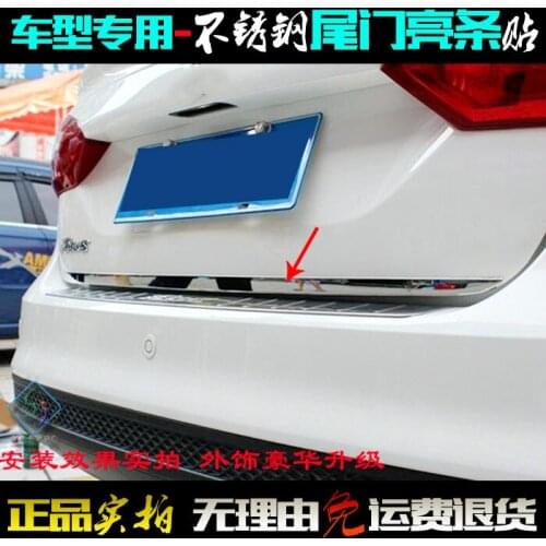 For Ford Focus hatchback Sedan 2012-2020 Tailgate Rear Door Bottom Cover Molding Trim Stainless Steel back door trim Accessories
