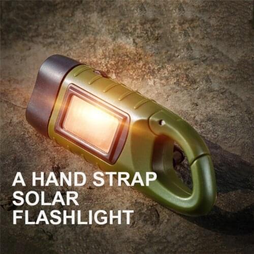 New Mini Emergency Hand Crank Solar Flashlight Rechargeable LED Light Lamp Charging Powerful Torch For Outdoor Camping